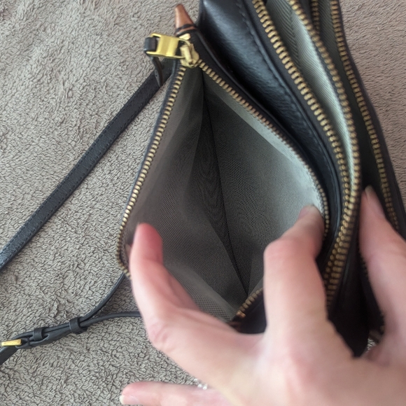 Fossil Cross Body Purse in Brown and Black - Picture 7 of 12